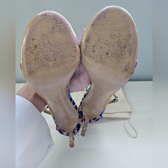 Salvatore Ferragamo Multicolor Polka Dot Heels - Picture 4 of 7